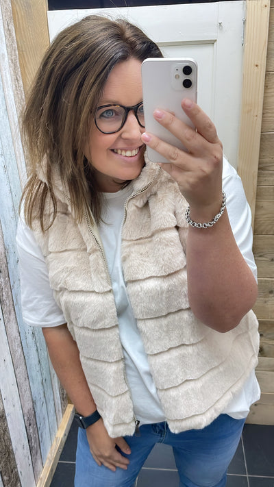 GILET 'NEPBONT' | BEIGE