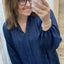 PS2 BLOUSE ‘GLITTER’ | DONKERBLAUW