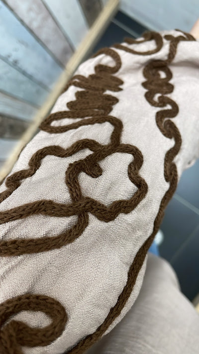 PS BLOUSE ‘BORDUURSEL TOUW’ | TAUPE