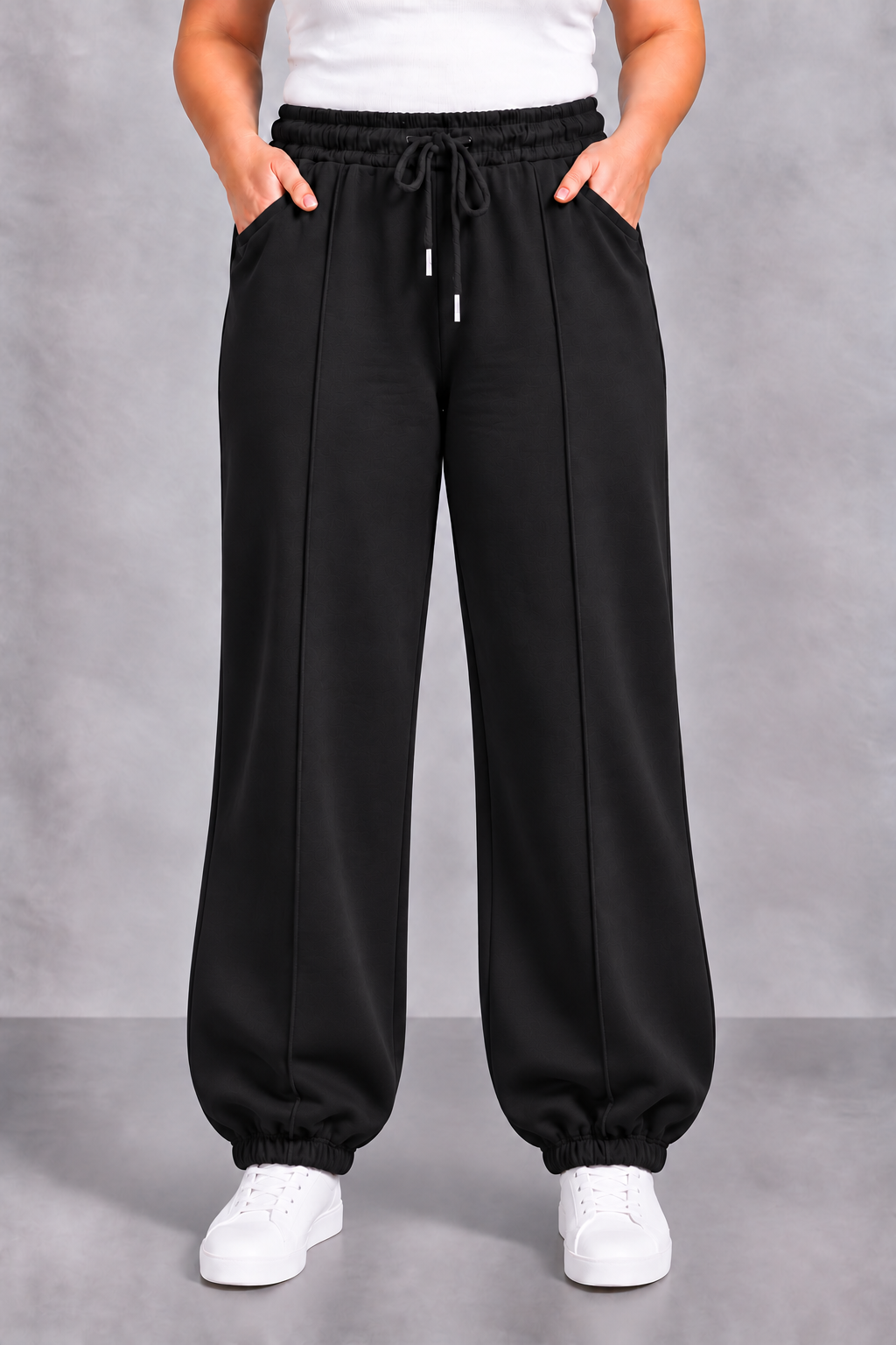 PS JOGGINGBROEK 'ELASTIEK' | ZWART