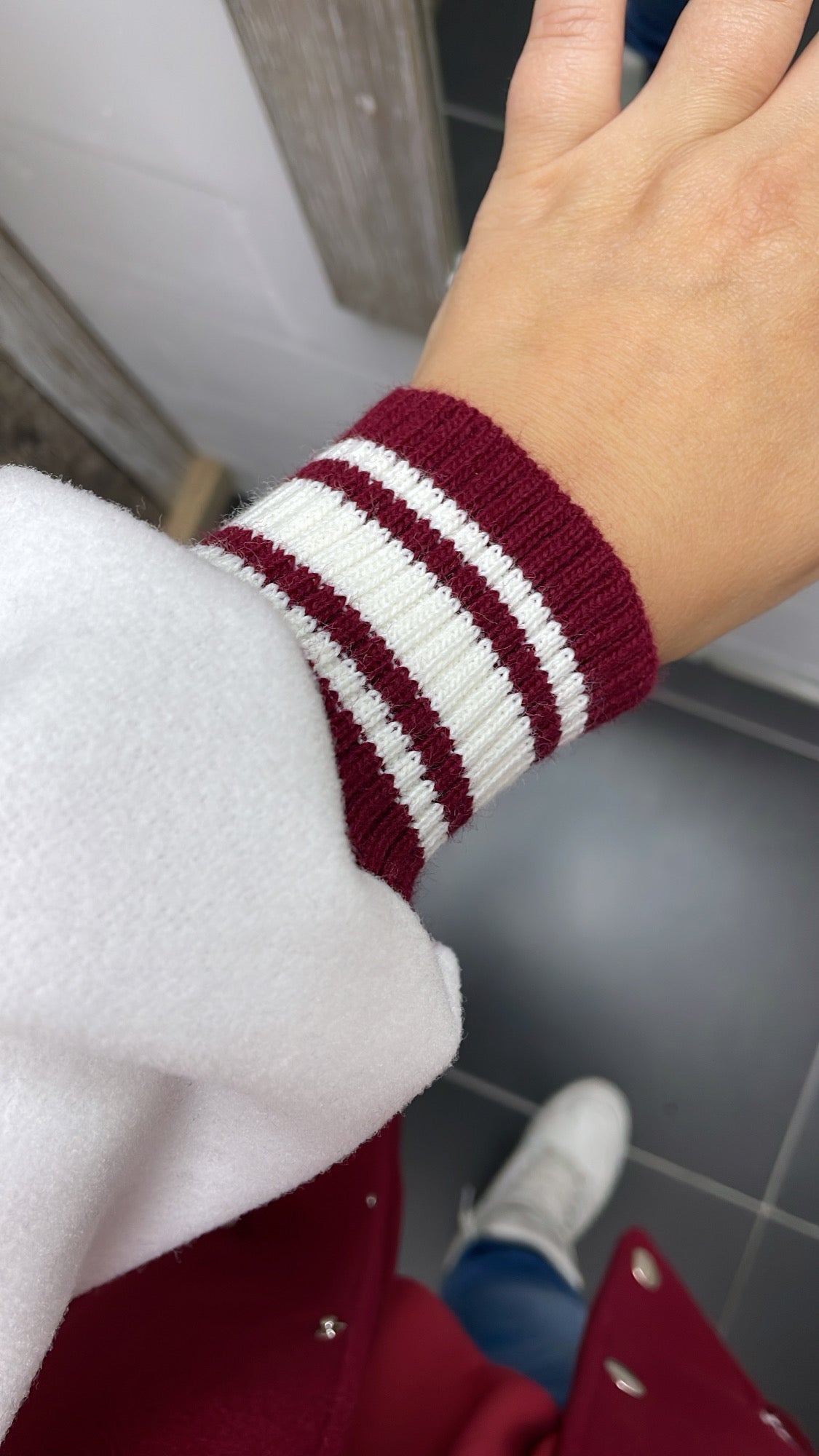 PS BASEBALL JACKET | BORDEAUX