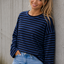 LONGSLEEVE 'STREPEN' | BLAUW
