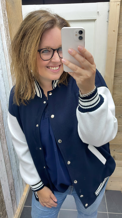 PS BASEBALL JACKET | NAVY