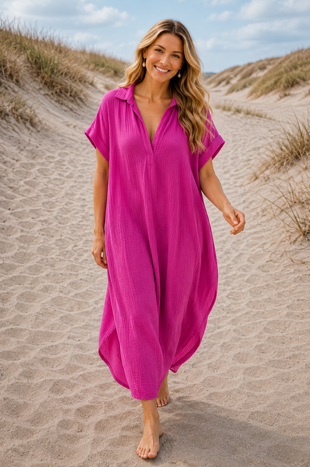 PS TUNIEK 'KATOEN' | FUCHSIA