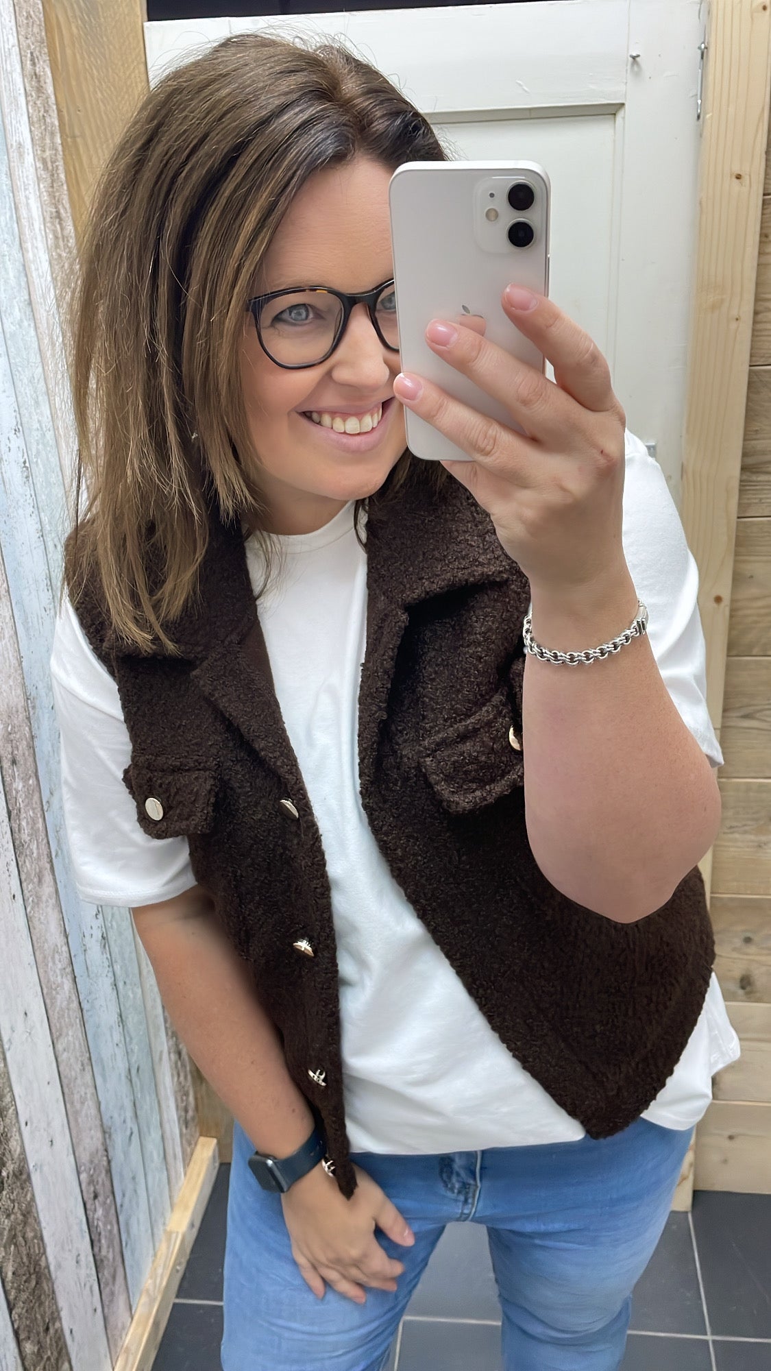 TEDDY GILET | DONKERBRUIN