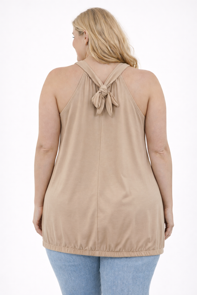 PS HALTERTOP | DONKER BEIGE