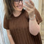 PS BLOUSE 'PLISSÉ' | CAMEL