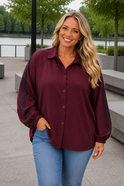 PS BLOUSE 'BIES' | BORDEAUX
