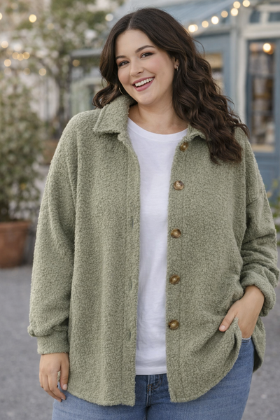 PS VEST 'ZACHT TEDDY' | ARMY