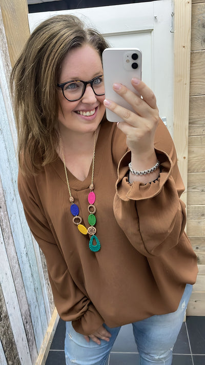 PS2 BLOUSE ‘KETTING’ | CAMEL