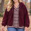 PS VEST KORT 'TEDDY' | BORDEAUX