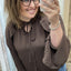 BLOUSE 'TROMPETMOUW' | BRUIN