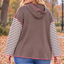 PS HOODIE 'STREPEN' | TAUPE