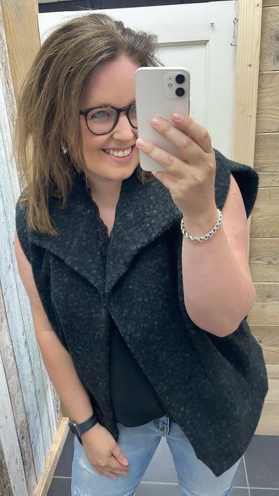PS GILET 'AUTUMN' | ZWART