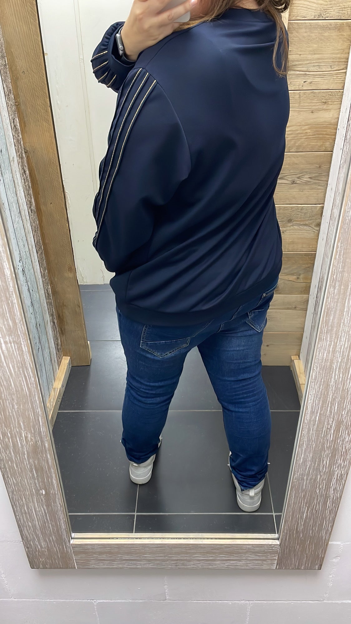 PS TRUI 'LUREX' | DONKERBLAUW