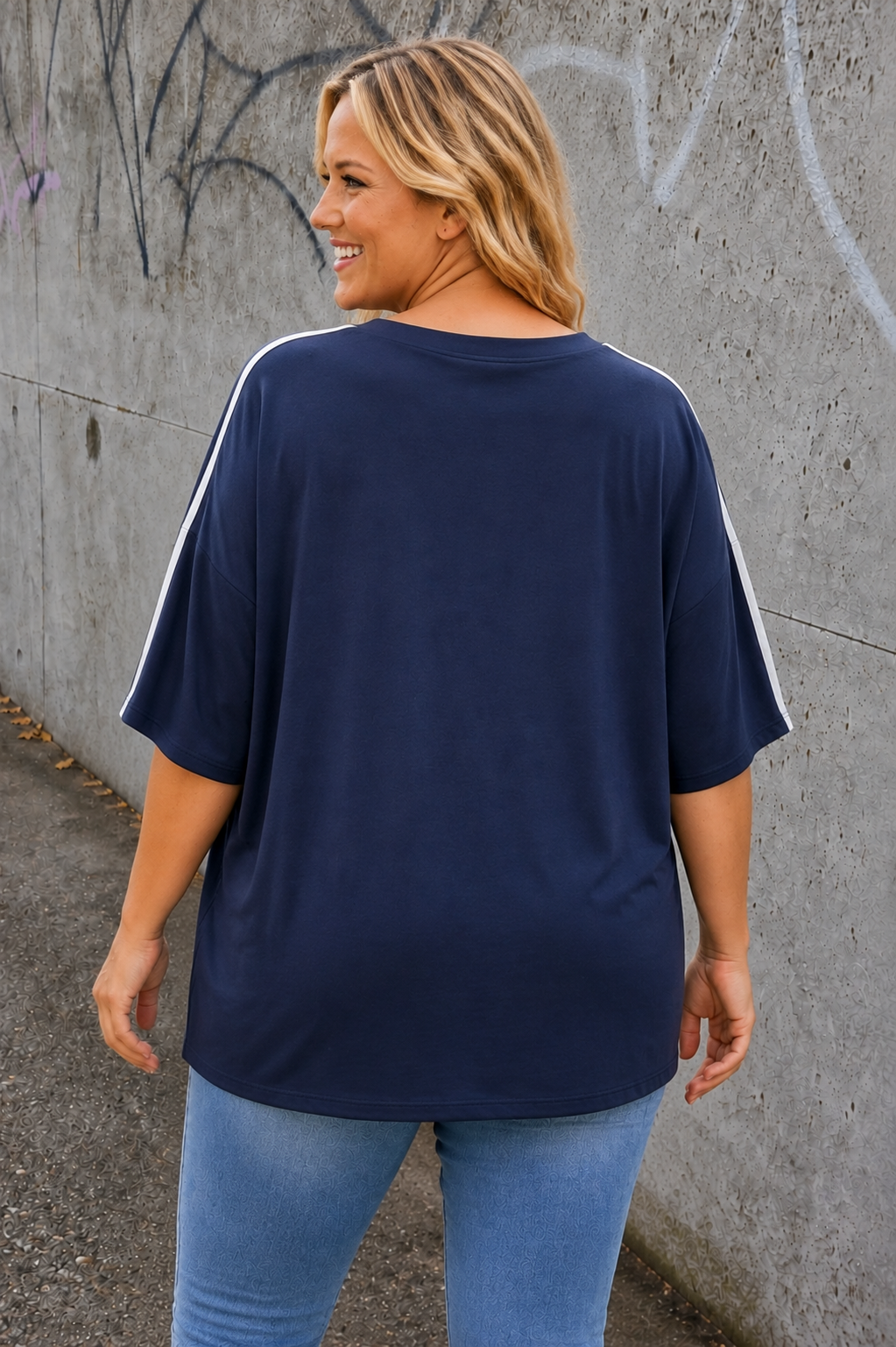PS TOP V-HALS 'POCKET' | NAVY