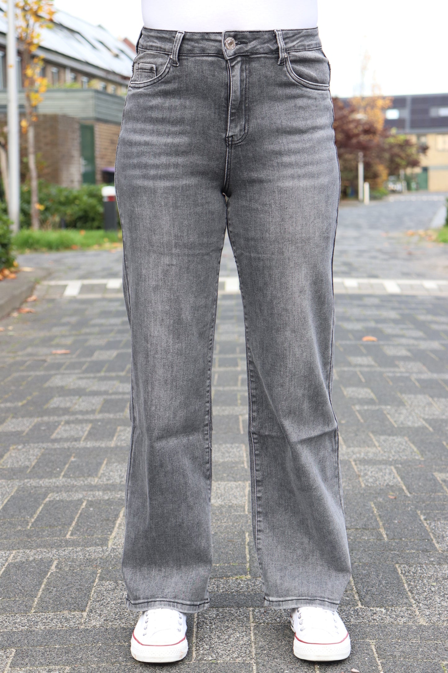 GOODIES 'WIDE LEG' | DONKERGRIJS