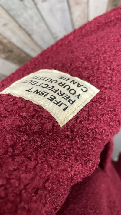 PS VEST 'TEDDY EMBLEEM' | BORDEAUX
