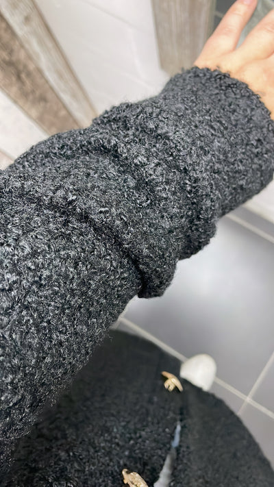 PS VEST 'TEDDY' | ZWART