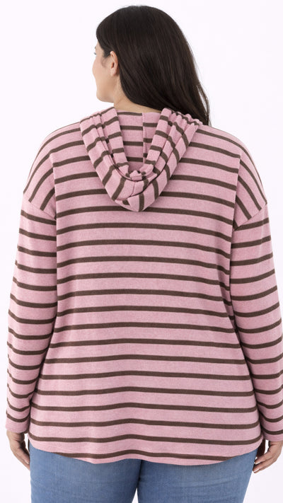 PS HOODIE 'STREPEN' | ROZE