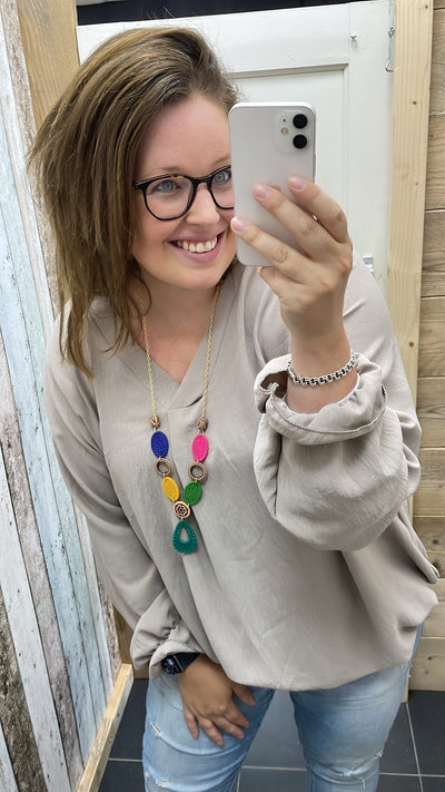 PS2 BLOUSE ‘KETTING’ | TAUPE