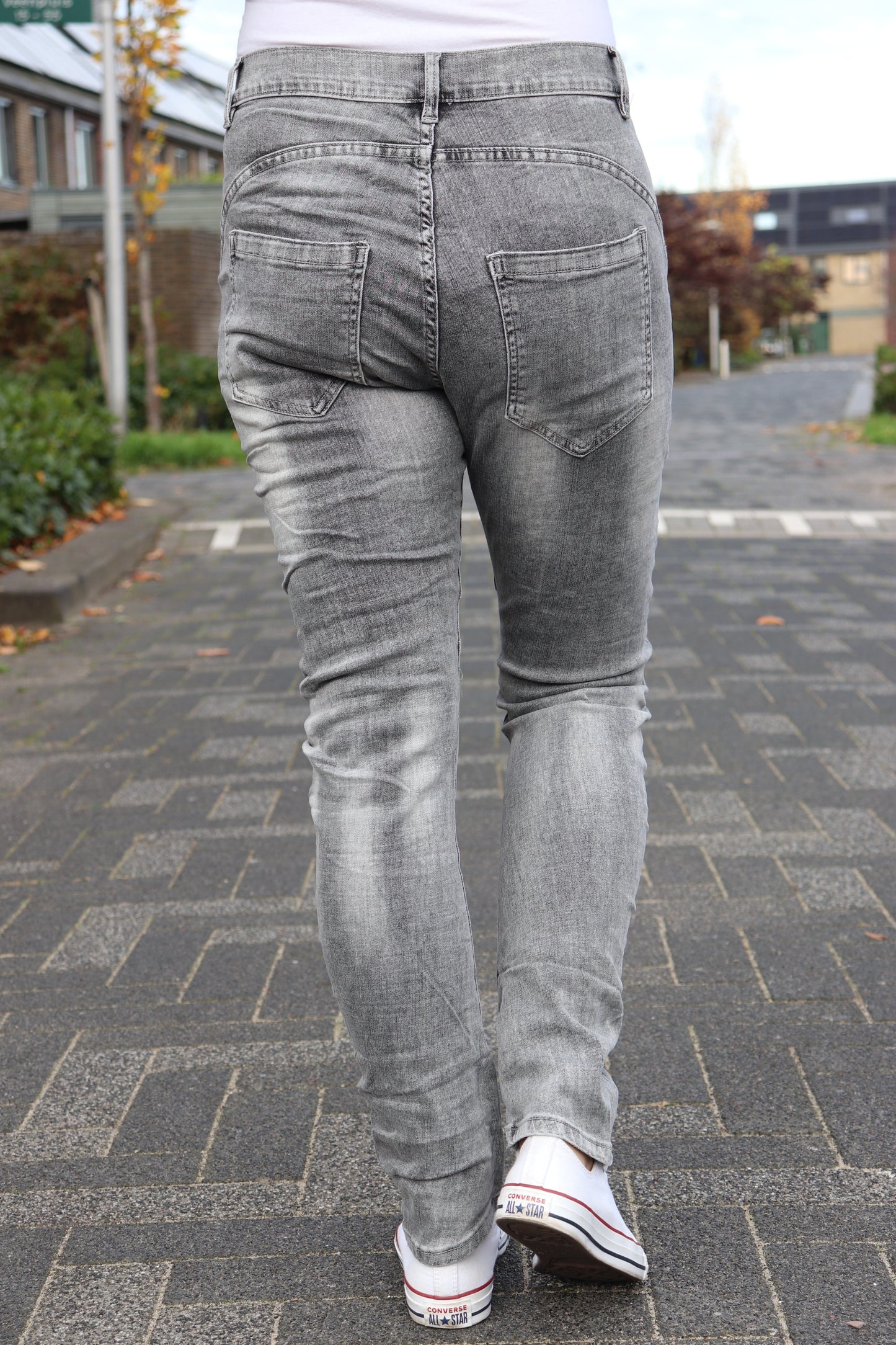 S.WOMAN JEANS 'DAMAGE' | GRIJS