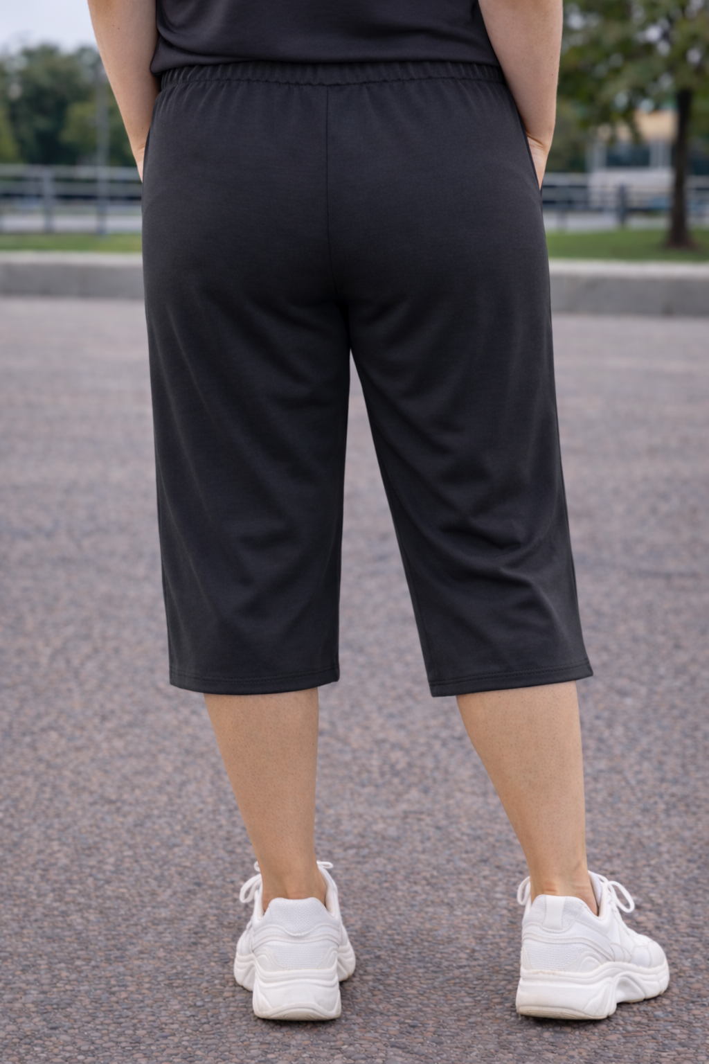 PS 3/4 JOGGINGBROEK | ZWART