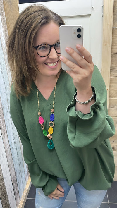 PS2 BLOUSE ‘KETTING’ | ARMY