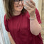 PS T-SHIRT ‘BASIC’ | BORDEAUX