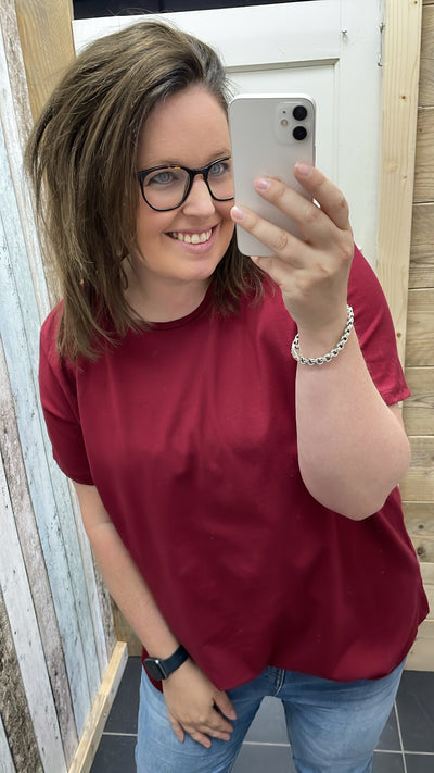 PS T-SHIRT ‘BASIC’ | BORDEAUX
