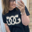 PS T-SHIRT ‘CC' | ZWART