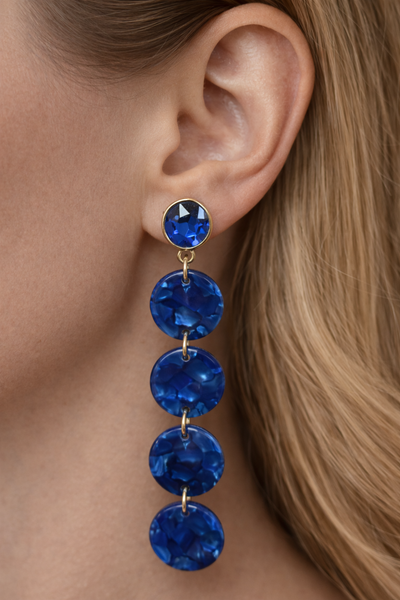 OORBELLEN ‘SWEET 7’ | DONKERBLAUW