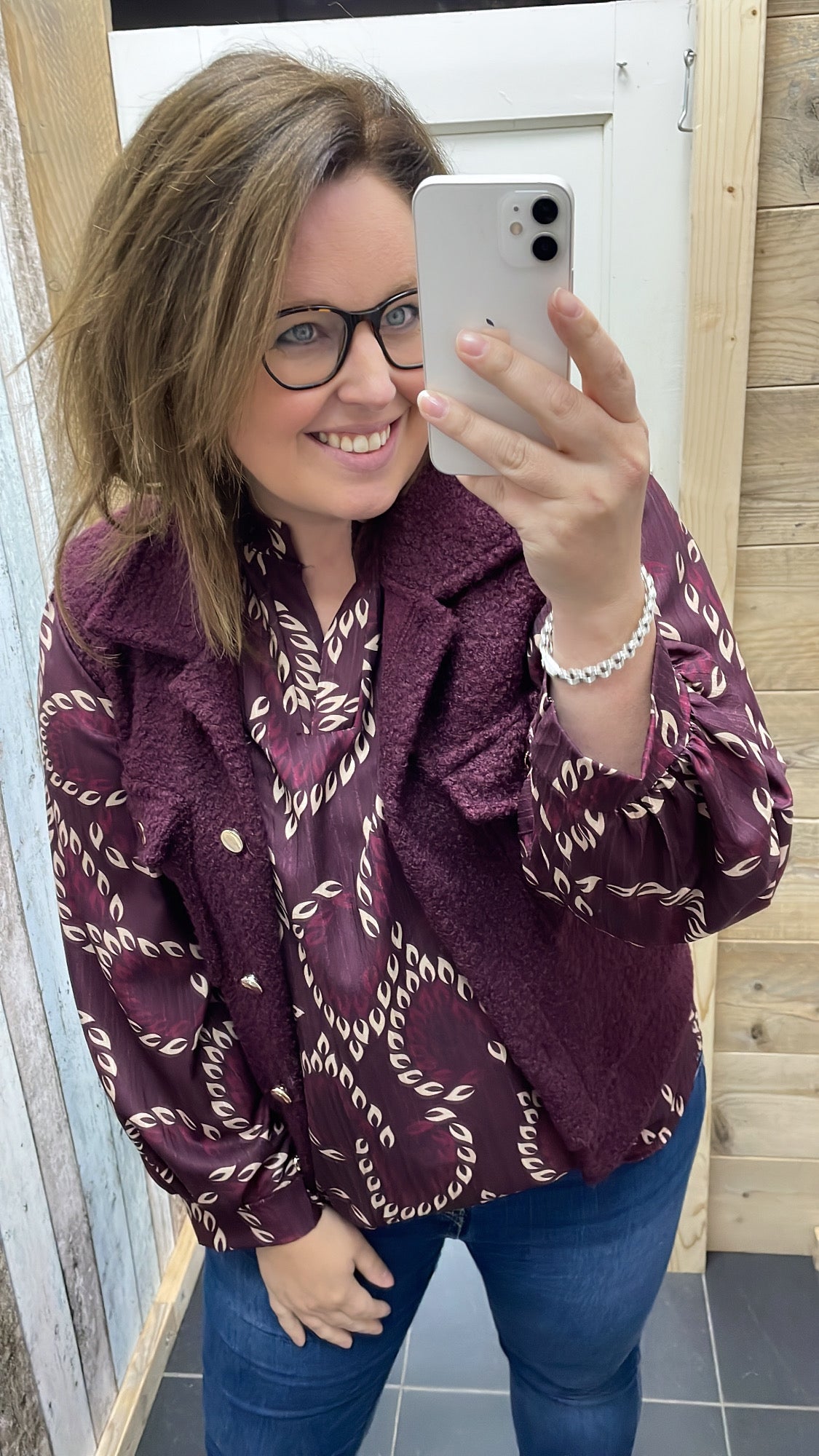 BLOUSE 'GREET' | AUBERGINE