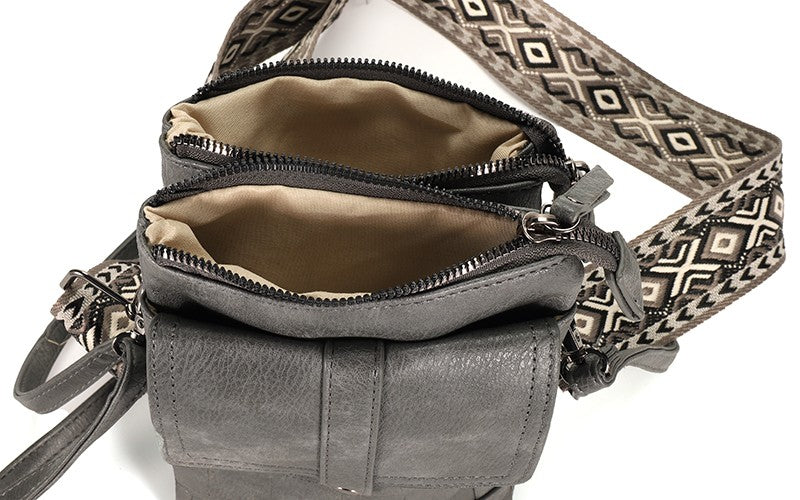 KLEINE TAS 'TYLER' | DONKERGRIJS