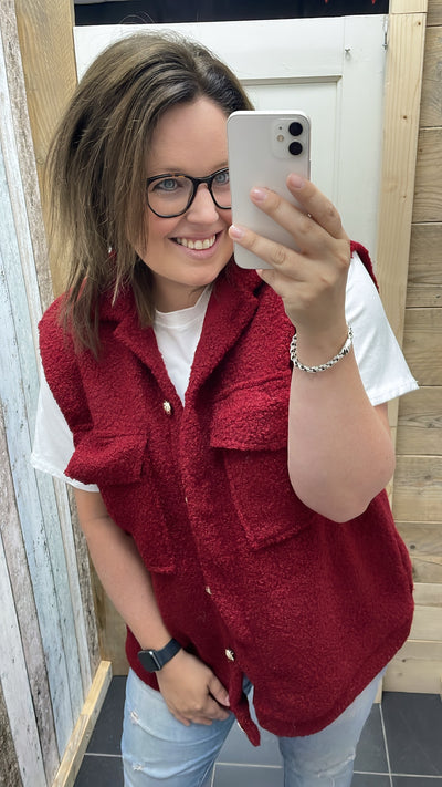 PS GILET 'TEDDY' | BORDEAUX