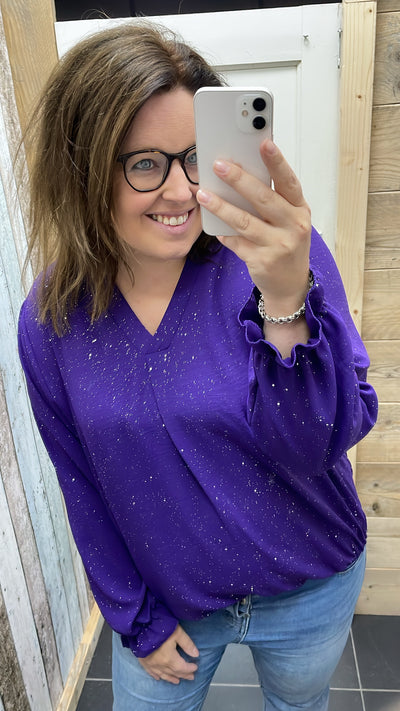 PS BLOUSE ‘GLITTER’ | PAARS
