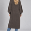 PS VEST LANG 'POFMOUW' | DONKER TAUPE