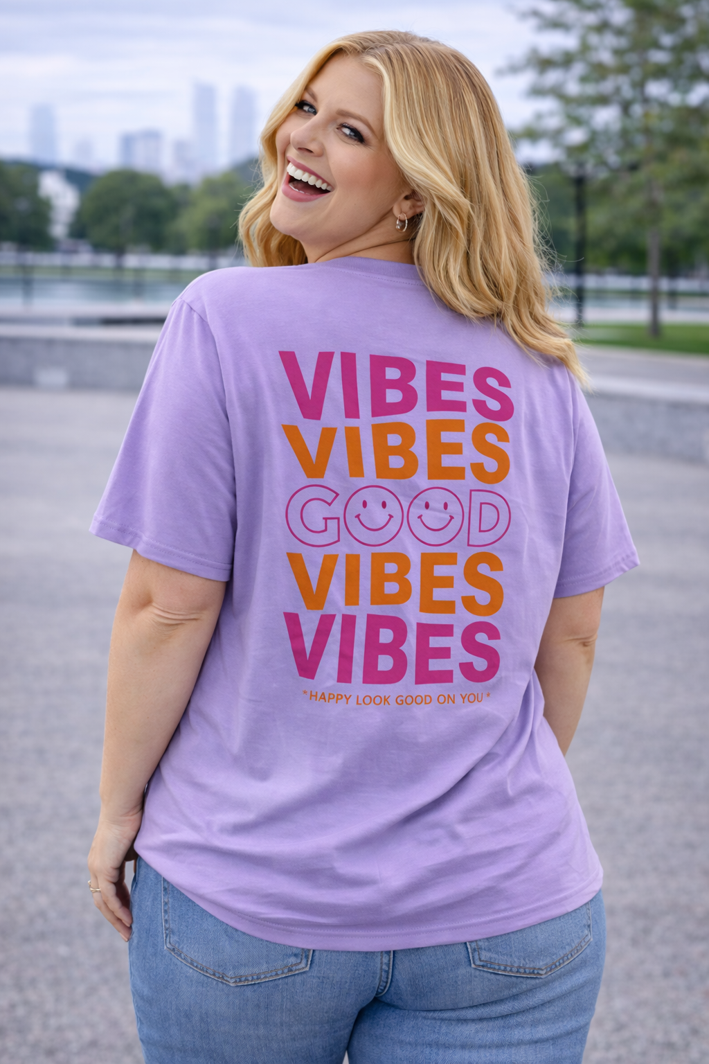 PS T-SHIRT ‘GOOD VIBES' | LILA