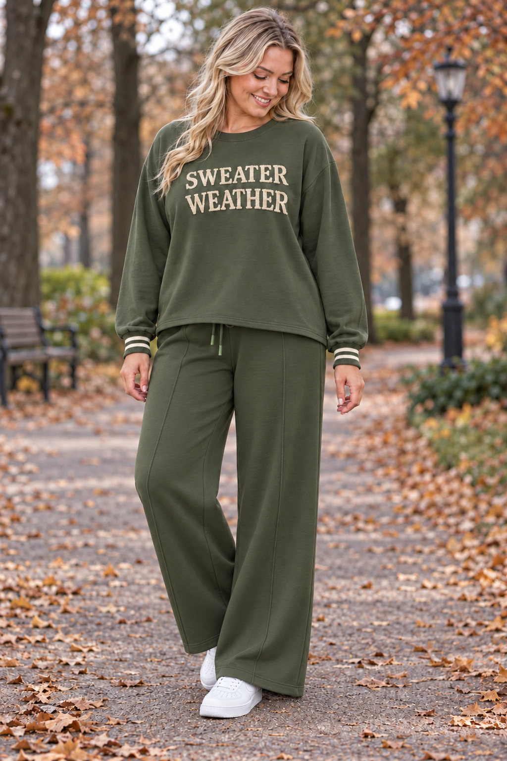 PS COMFY PAK 'SWEATER WEATHER WIDELEG' | ARMY