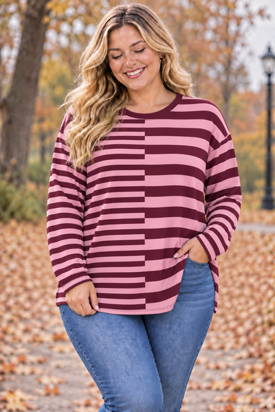 PS TOP 'HORIZONTAAL' | ROZE