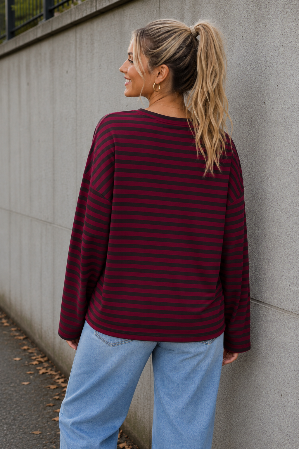 LONGSLEEVE 'STREPEN' | BORDEAUX