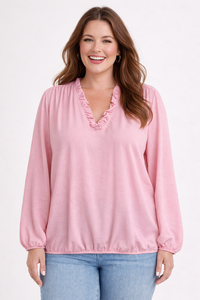 PS BLOUSE 'ELASTIEK' | LICHTROZE