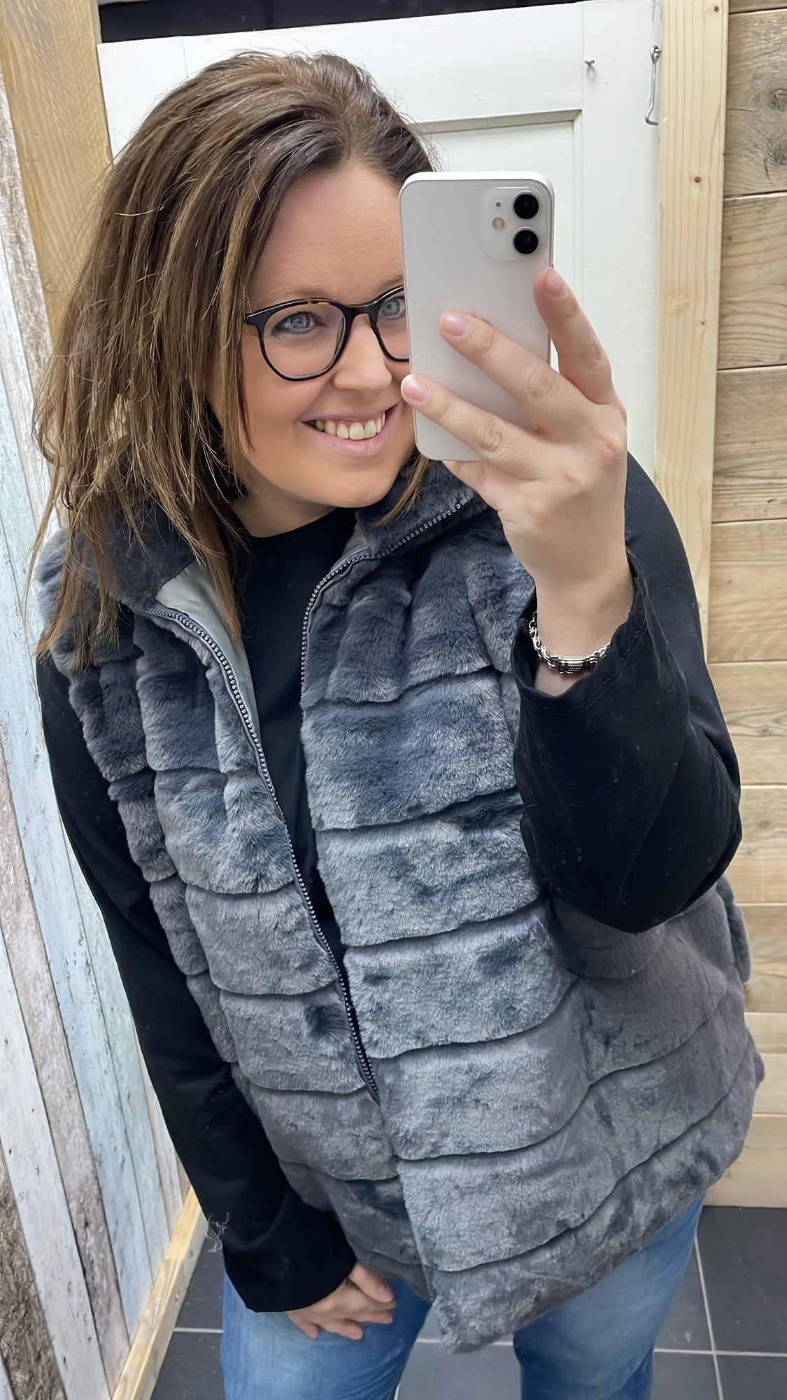 PS GILET 'NEPBONT' | DONKERGRIJS