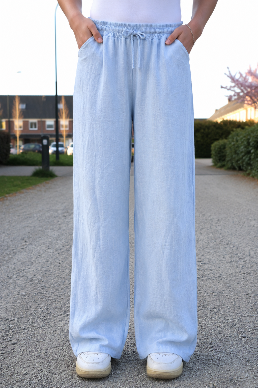 LINNEN BROEK | LICHTBLAUW