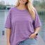 PS TOP ‘GLITTERS STREPEN' | LILA