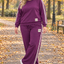 PS COMFY PAK 'EMBLEEM WIDELEG' | AUBERGINE