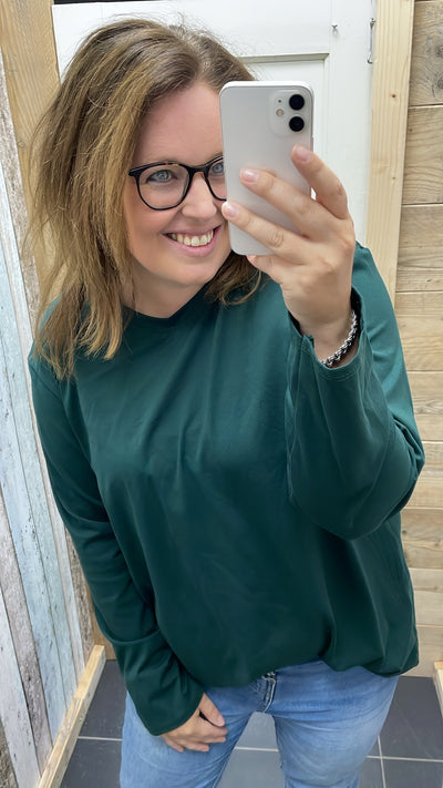 PS LONGSLEEVE | DONKERGROEN