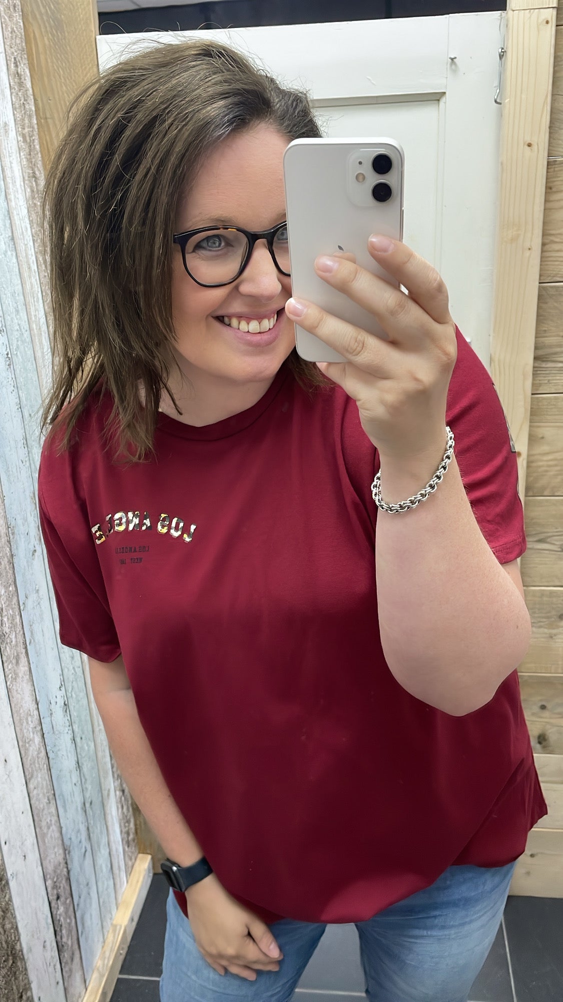 PS T-SHIRT ‘LA’ | BORDEAUX