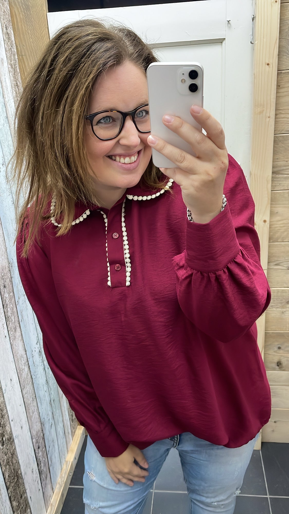 PS BLOUSE ‘VALERIE’ | BORDEAUX