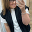 GILET 'BOUCLE' | ZWART